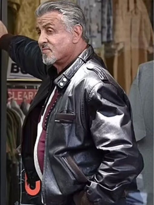 Dwight Manfredi Black Leather Jacket