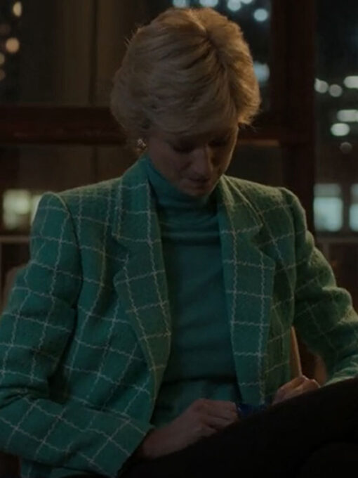 Elizabeth Debicki Green Blazer Coat