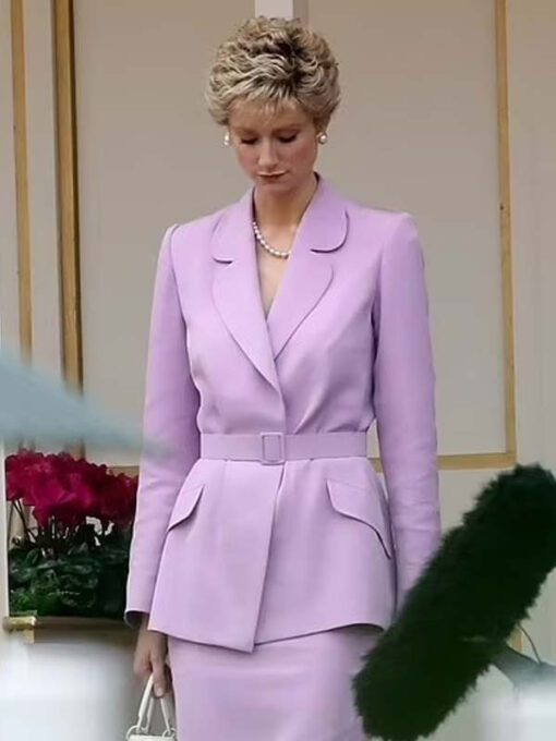 Elizabeth Debicki Purple Coat