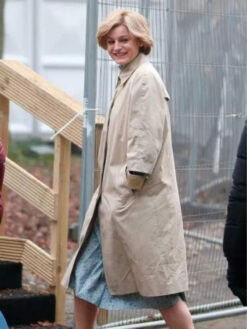 Emma Corrin Beige Trench Coat