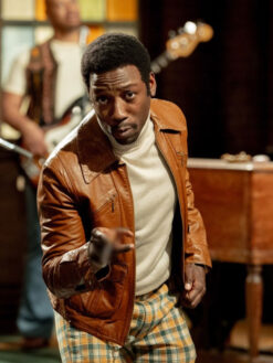 Garrett Morris Brown Leather Jacket