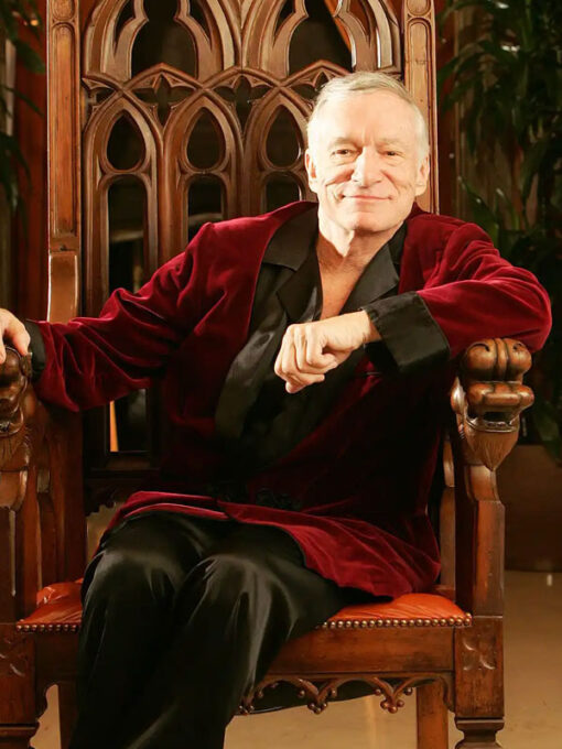 Hugh Hefner Costume Maroon Velvet Coat