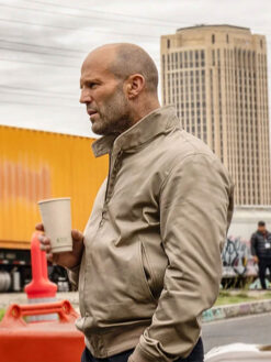 Jason Statham Beige Cotton Jacket