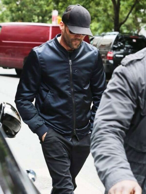 Jason Statham Black Bomber Jacket