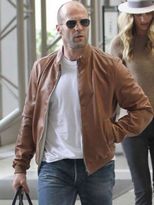 Jason Statham Brown Leather Jacket