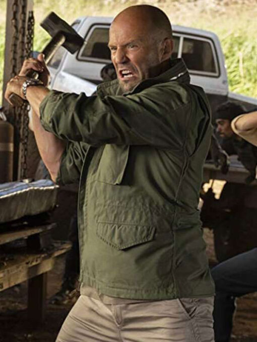 Jason Statham Green Cotton Jacket