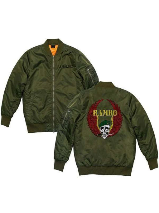 John Rambo Green Bomber Jacket