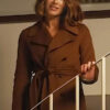 Kate Beckinsale Brown Coat