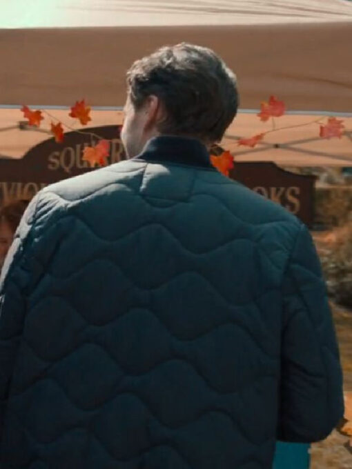 Mark Wallace Quilted Blue Bomber Jacket