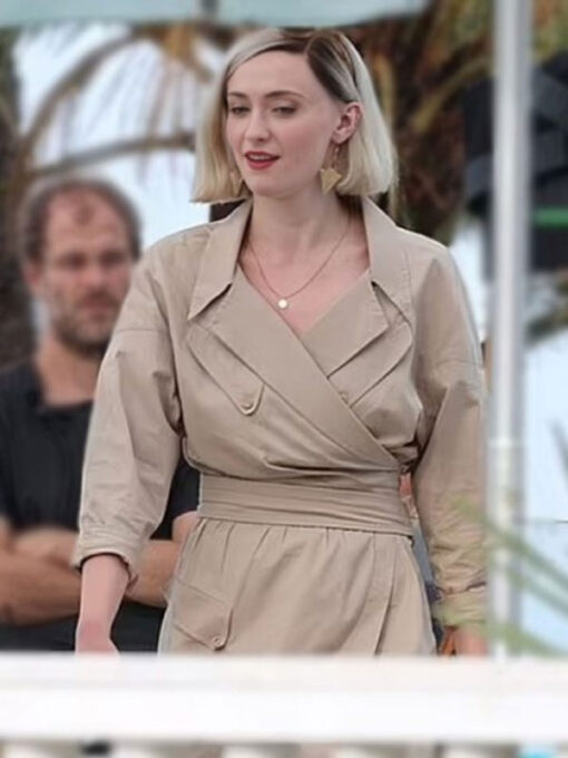 Sophie Turner Beige Coat