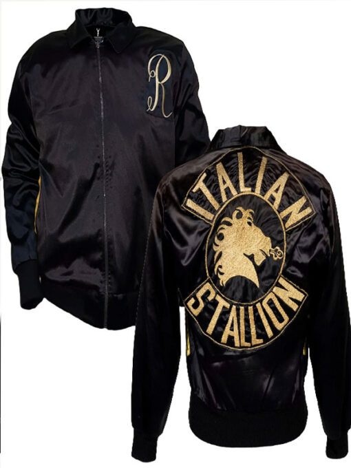 Sylvester Stallone Black Bomber Jacket