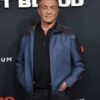 Sylvester Stallone Blue and Black Jacket