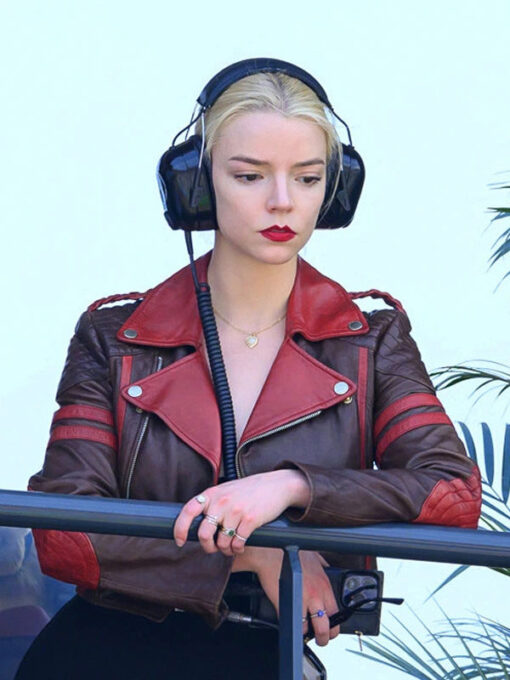 Anya Taylor Joy Brown Cropped Jacket