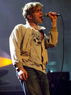 Damon Albarn Gray Bomber Jacket