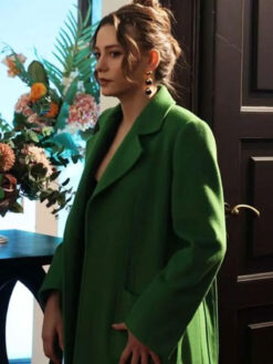 Devin Akin Green Wool Trench Coat