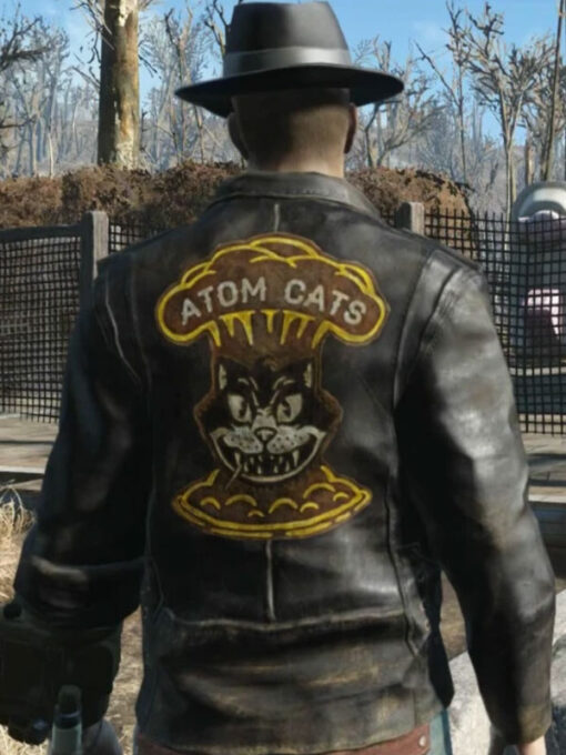 Fallout 4 Black Leather Biker Jacket