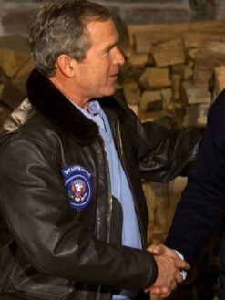 George Bush Shearling Brown Jacket