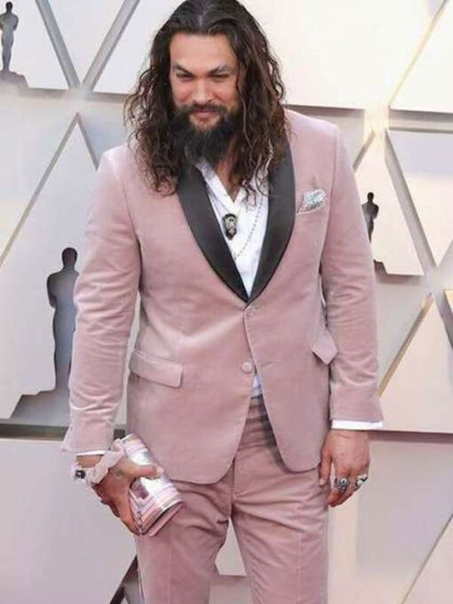 Jason Momoa Oscars Pink Suit