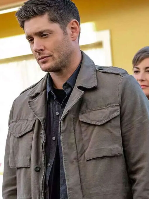 Jensen Ackles Green Cotton Jacket