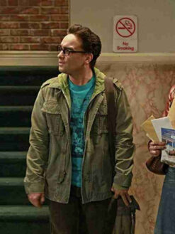 Johnny Galecki Green Cotton Jacket