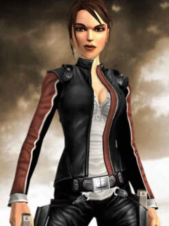 Lara Croft Black and Red Jacket