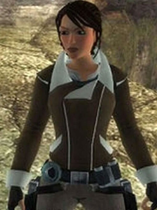 Lara Croft Shearling Brown Jacket