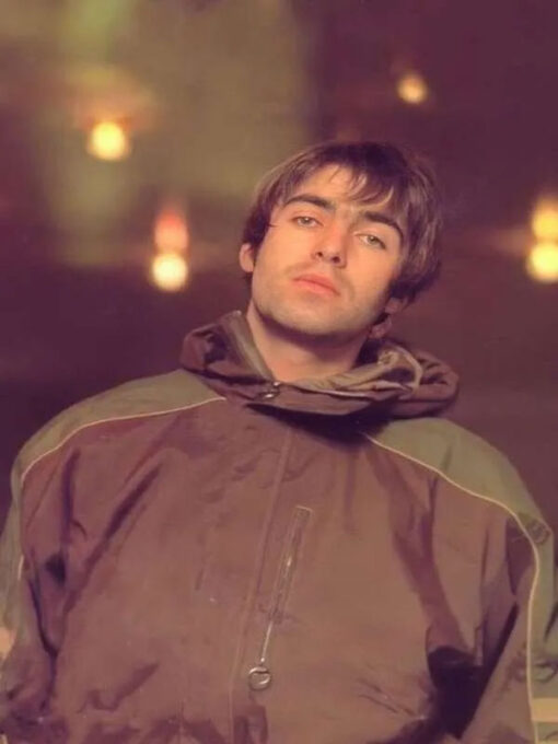 Liam Gallagher Brown and Green Hooded Jacket