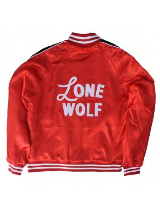 Lone Wolf Red Bomber Jacket