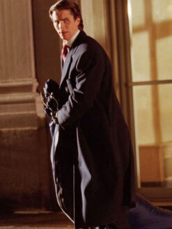 Patrick Bateman Black Wool Coat