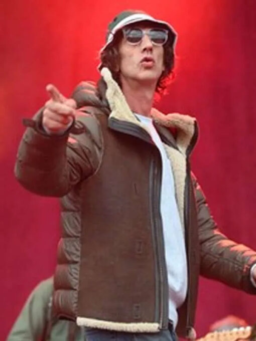 Richard Ashcroft Shearling Brown Jacket