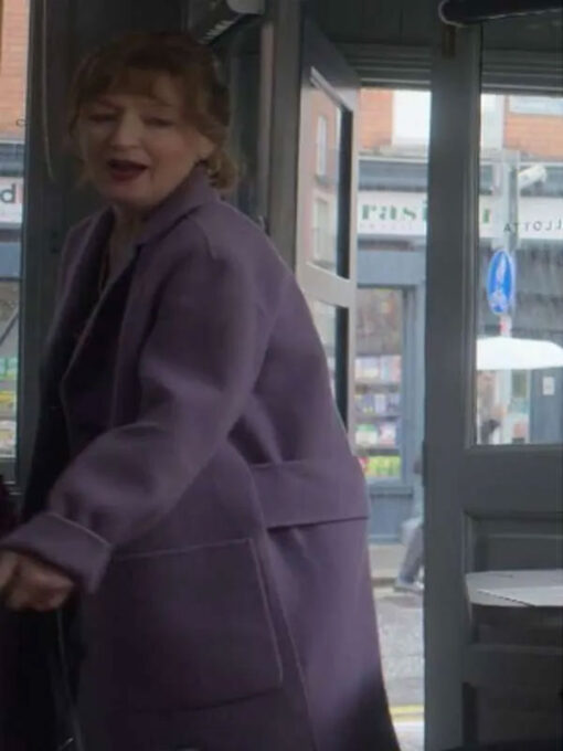 Susan Ryeland Purple Wool Coat