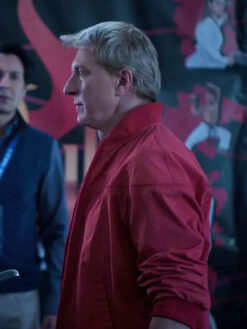 William Zabka Red Bomber Jacket