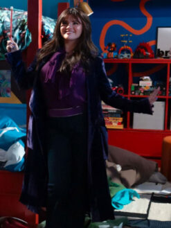 Alex Russo Purple Velvet Coat