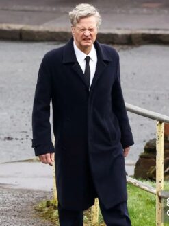 Colin Firth Black Wool Coat