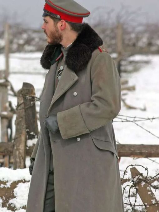 Daniel Bruhl Gray Wool Coat