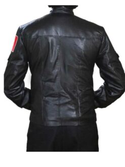 David Hewlett Black Leather Jacket