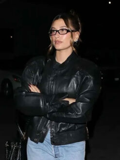 Hailey Bieber Black Jacket