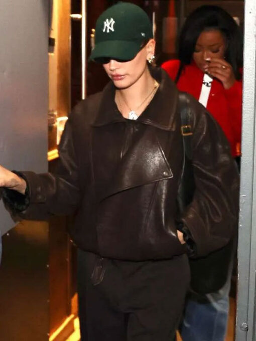 Hailey Bieber Brown Jacket