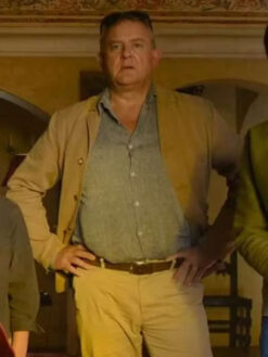 Hugh Bonneville Beige Blazer Jacket