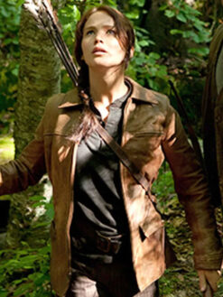 Katniss Everdeen Brown Leather Jacket