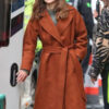 Keira Knightley Brown Wool Coat