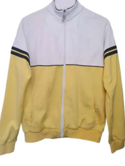 Lyle Menendez White and Yellow Track Jacket