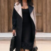 Mallory Black and Beige Coat