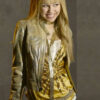 Miley Stewart Gold Jacket