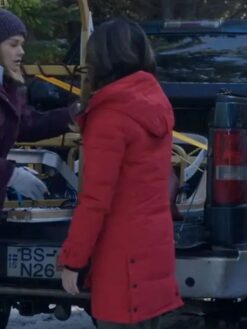 Nichole Sakura Red Hooded Jacket