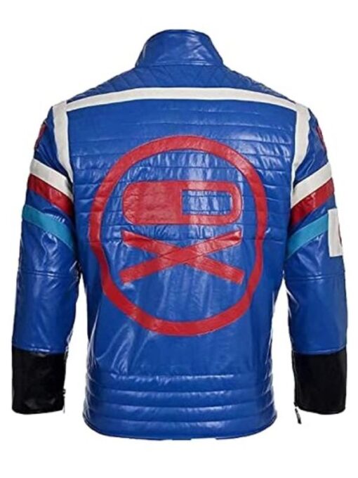 Party Poison Quilted Blue Leather Jacket