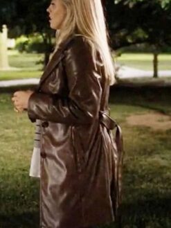 Renee Rapp Brown Leather Coat