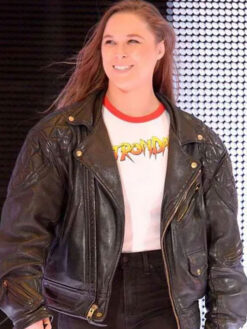 Ronda Rousey Black Leather Jacket