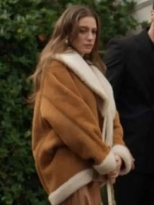 Serenay Sarikaya Shearling Brown Jacket