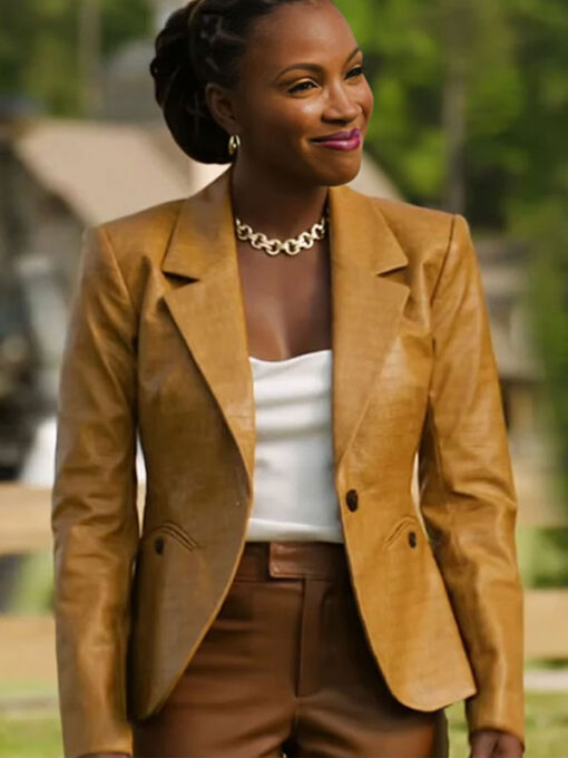 Shanola Hampton Brown Blazer